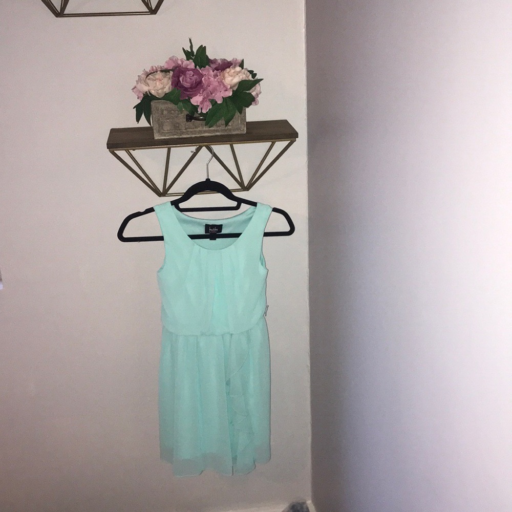 Mint dress with belt